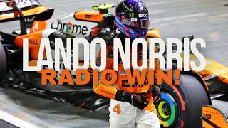 LANDO NORRIS LAST 10 LAPS RADIO OF SINGAPORE GRAND PRIX WIN [upl. by Teryl]