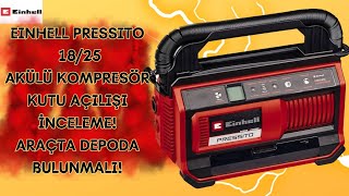 Einhell Pressito 1825 Solo 11 BarAkülüÇok FonksiyonluAksesuarlı Kompresör Kutu Açılışıİnceleme [upl. by Arinayed]