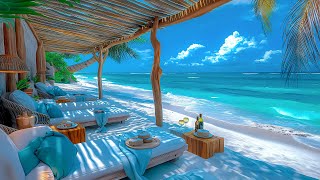 Tropical Bossa Nova Jazz  Music At An Outdoor Beach Bar Ambience And Smooth Sound Of Ocean Waves [upl. by Gabriel]