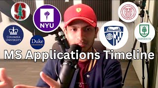 MS Application Timeline I Followed and Got into NYU  For Fall 2025 Applicants [upl. by Hasila]