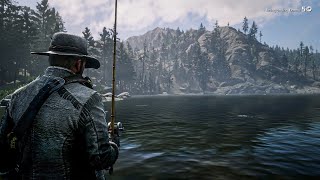 RED DEAD REDEMPTION 2  FISHING IN THE LAKE ASMR [upl. by Obara437]