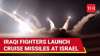 Cruise Missile Attack On Israel From Iraq  Dramatic Footage Out Amid Mideast Tensions [upl. by Zel]