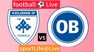 Kolding FC vs Odense BK Dansk 1 Division Fodbold Live kampopdatering2024 [upl. by Yeleak]