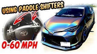 Using Paddle Shifters 0  60mph 2017 Corolla [upl. by Akira]