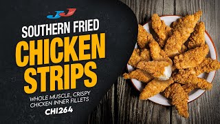 Enhance your Menus with JJ Halal Whole Muscle Crispy Southern Fried Chicken Strips [upl. by Ycal573]