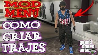 Como Fazer Trajes Modder GTA 5 Online  Mod Menu  Marcos PlayPB [upl. by Auberon]