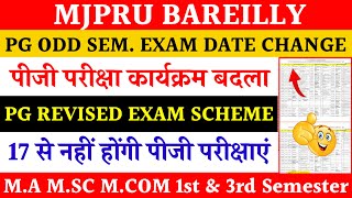 Mjpru Pg exam scheme change 2024  Pg revised exam scheme mjpru  MA MSC MCOM odd sem exam date 2024 [upl. by Okemak]