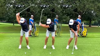 Viktor Hovland Golf Swing  IRON SWING FACE ON  Full Speed amp SLOW MOTION 4K [upl. by Tarkany197]