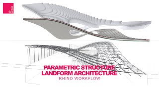 EASY Parametric Roof Structure FULL COURSE TUTORIAL  Landform Architecture  Rhino3d  Roof Details [upl. by Jarietta420]