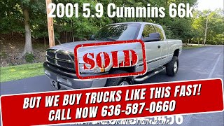 59 Cummins Diesel 2001 Dodge Ram 2500 Short Bed 59 Diesel Laramie SLT Leather 66k Miles [upl. by Bala]