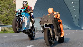 Motorbike Crashes 23  BeamNG DRIVE  SmashChan [upl. by Israeli]