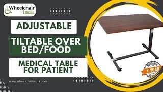 Adjustable Tiltable over BedFoodMedical Table For Patient [upl. by Akelam88]