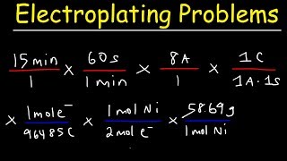 Electrolysis amp Electroplating Practice Problems  Electrochemistry [upl. by Rehpotsirk491]