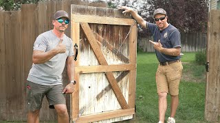 The EASIEST Way To Build Or Rebuild A Wood Gate [upl. by Aneele]