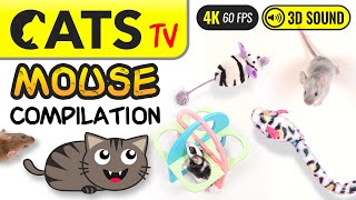 GAME FOR CATS  The Best MOUSE Compilation 🐭🙀 4K 60FPS Cats TV [upl. by Ruffina]