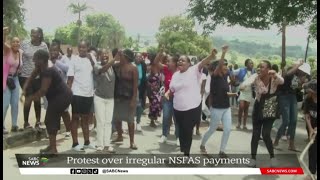 Students protest over irregular NSFAS payments [upl. by Sanger]