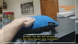 Review ThermaRest Compressible Cinch Camping and Backpacking Pillow Small  12 x 16 Inch Fun Guy [upl. by Nodnek]