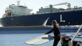 I Finally went TANKER SURFING in Galveston Texas [upl. by Turley]