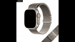 URVOI Apple Watch Ultra 2 milanese loop 316L stainless steel 3rd party apple watch band comparison [upl. by Htirehc]