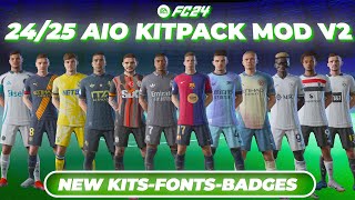 2425 New Season Kits For FC 24 By Algorithm V2 300 New Kits Fonts amp Badges  Free [upl. by Rahal]