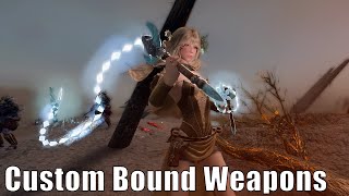 Skyrim Mods Custom Bound Weapons with Unique Animations [upl. by Renita119]