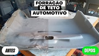 Como trocar a forração de teto automotivo [upl. by Babbette]