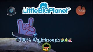 LittleBIGPlanet 720p HD Walkthrough Part 08  Skateboard Freefall  Score Challenge [upl. by Niwred264]