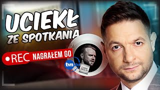 UCIEKŁ ZE SPOTKANIA Dziennikarz TVN24 nagrany [upl. by Victoria]