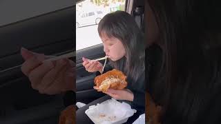 WHEN MOM MAKES CARBONARA PASTA IN THE CAR shorts mukbang food [upl. by Aehsat]