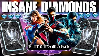 MK Mobile Elite Outworld Pack Opening  INSANE Diamonds [upl. by Anilegna]