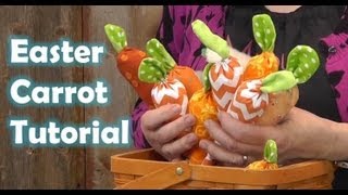 How To Make a Cute Easter Carrot with Fabric Scraps [upl. by Virgil514]