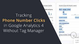 Track Phone Clicks as Events in GA4 without Tag Manager  Create Custom Events in Google Analytics 4 [upl. by Nims]