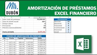 Amortización de Préstamos  Excel Financiero Parte 1 [upl. by Menis752]