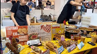 London Street Food 🇬🇧 Upmarket Brick lane Food Hall [upl. by Rabbi]