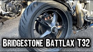 Bridgestone Battlax T32  New Tyres  TheRhythmicBiker [upl. by Ysak]