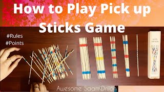 mikado spiel game how to play  pick up stick rules  Awesome Saamonion [upl. by Ymme873]