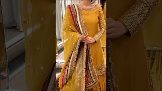 Mehndi dress shorts trending dress mehndidress bridaldress weddingdress sharara [upl. by Cormac]