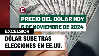 ¡Peso cae con fuerza tras elecciones de EU Precio del dólar hoy 6 de noviembre de 2024 [upl. by Ahsrat]