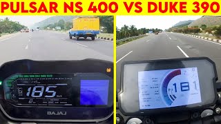 NS 400 VS Duke 390 VS  0 TO 100  TOPSPEED [upl. by Teria]