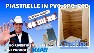 Piastrelle in PVC SPC RCB anche a rivestimento con MAPEI [upl. by Oiromed]