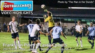 2015 FFV Rd 02  Frankston Pines v Casey Comets [upl. by Evol]