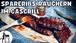 Spareribs im Gasgrill smoken  Die Frau am Grill [upl. by Hendel]