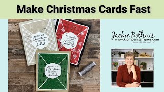 How To Make Beautiful Christmas Cards Super Quick amp Fun [upl. by Devad]