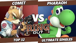 Ring Out  comet Fox Vs Pharaoh Yoshi Smash Ultimate  SSBU [upl. by Lednik576]