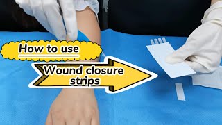 How To Use White Skin Stitch Adhesive Steri Strips Wound Closure Strips Butterfly Stitches [upl. by Elorac]