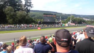 F1  Spa Start  2015 Grandstand  Kemmel Straight [upl. by Ybrad]