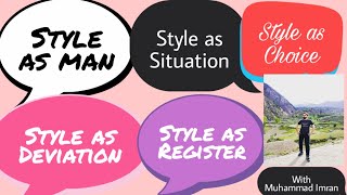 Style and Stylistics  Types of Styles  Style as Man  Style as Choice  Style as Deviation [upl. by Aborn987]