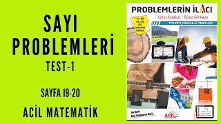 PROBLEMLERİN İLACI SORU BANKASI Acil MatematikSayfa 1920 [upl. by Nirek]