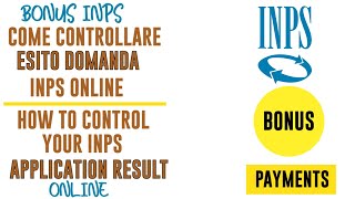 COME CONTROLLARE LESITO DOMANDA INPS ONLINE Bonus bebe REM RDC Bonus 2400 stagionali pagamenti [upl. by Yaffit]