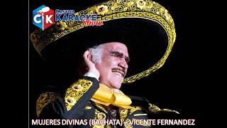 karaoke mujeres divinas version bachata VICENTE FERNANDEZ [upl. by Acinnej]